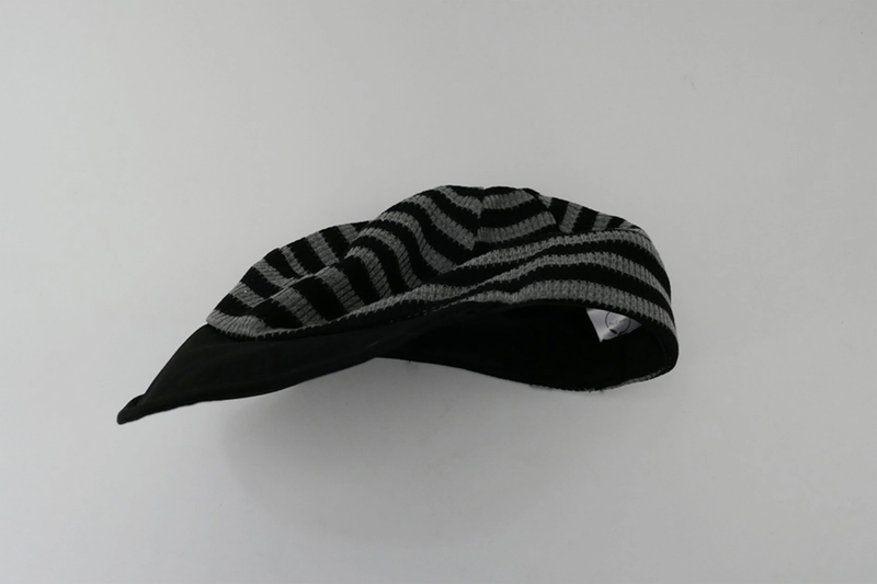 stripe cap beanie