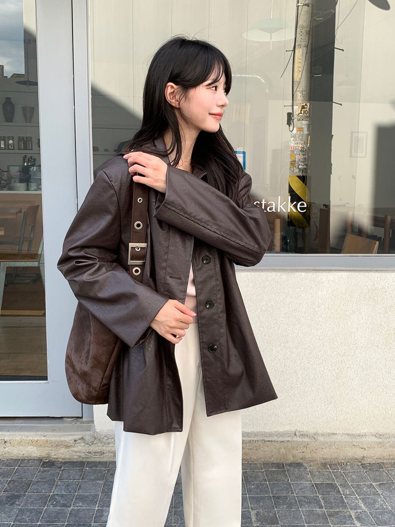 [MADE] Blending leather jacket