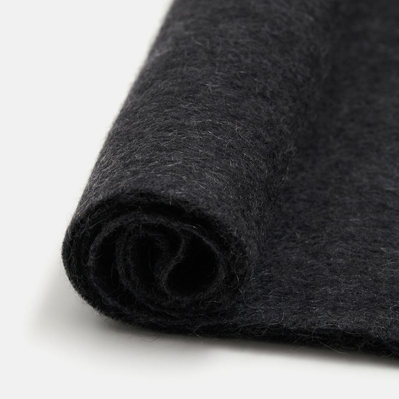 Cashmere Woven Scarf Solid_Dark Grey