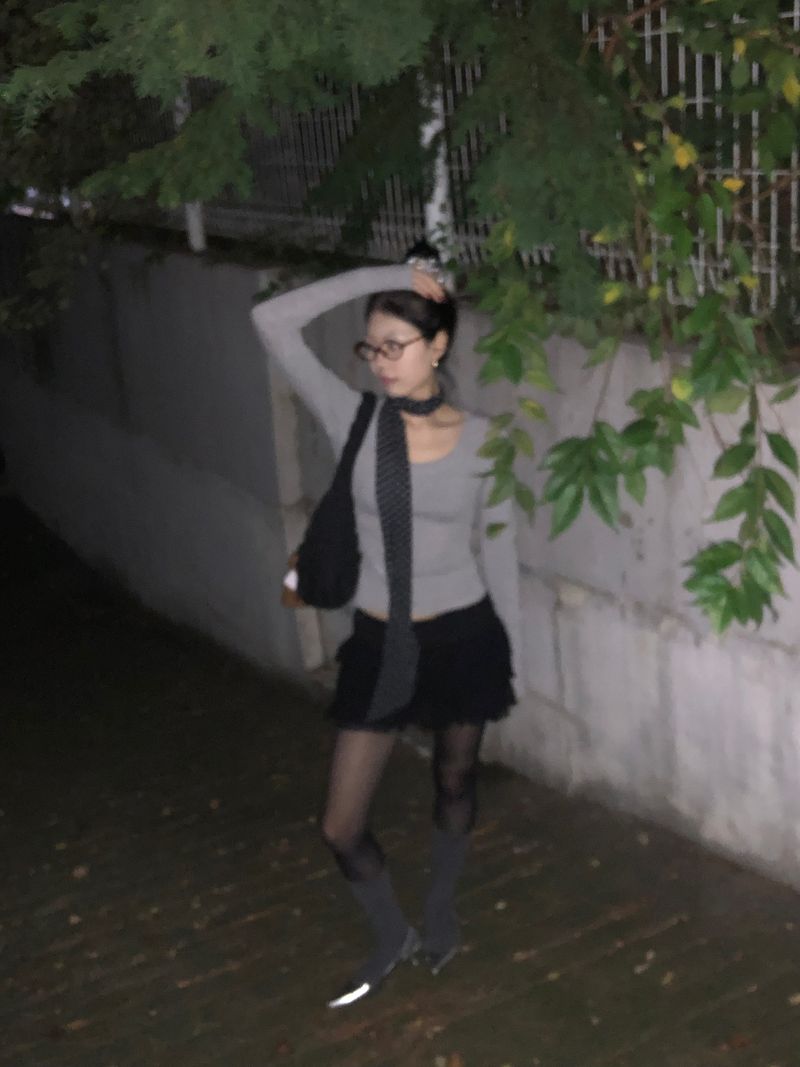 Dot Scarf Set T-Shirt (2colors)
