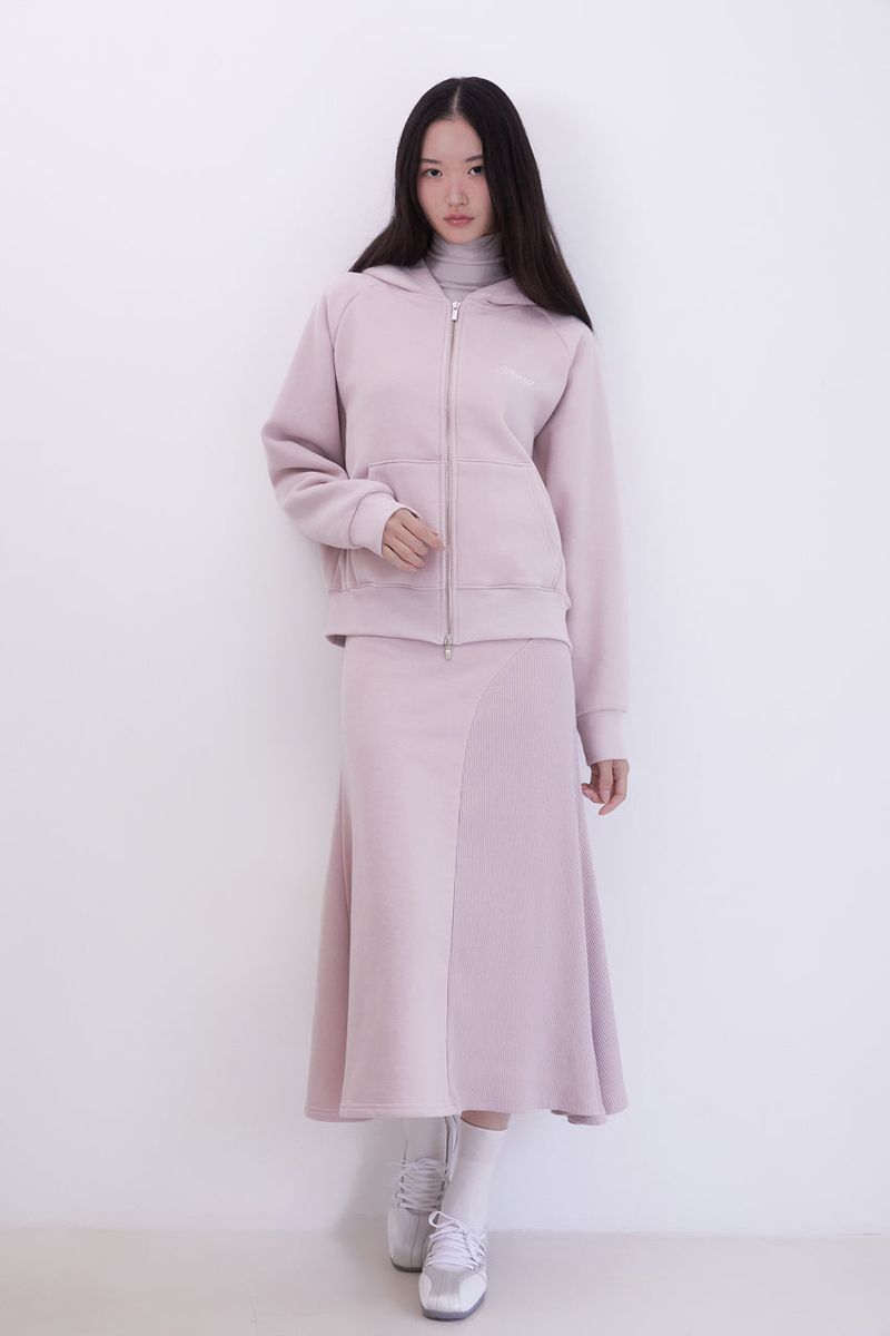 Raglan 2way Hood Zip-up (PINK)