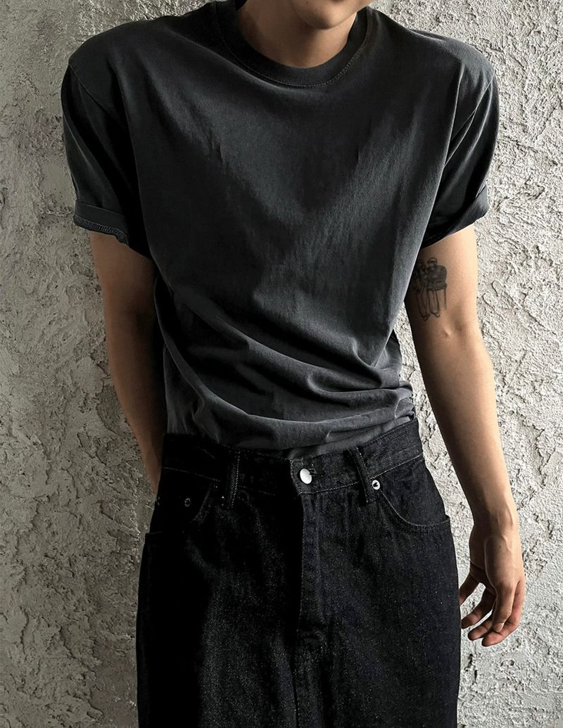 COSYHARU（コシハル）の「PREMIUM Pigment Charcoal Short Sleeve T-shirt（Tops）」