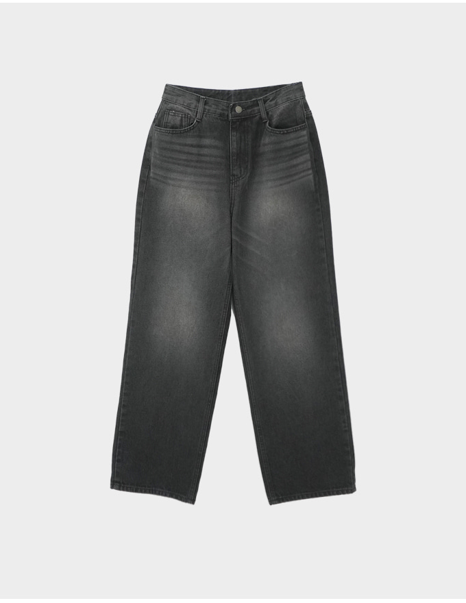 Seoungsu sand washing black denim