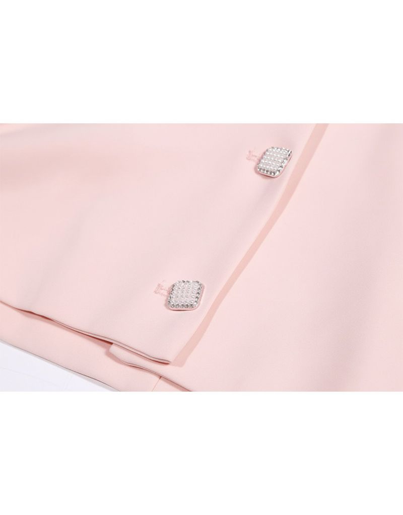 Spiral Classic Beaded Point Jacket Baby pink