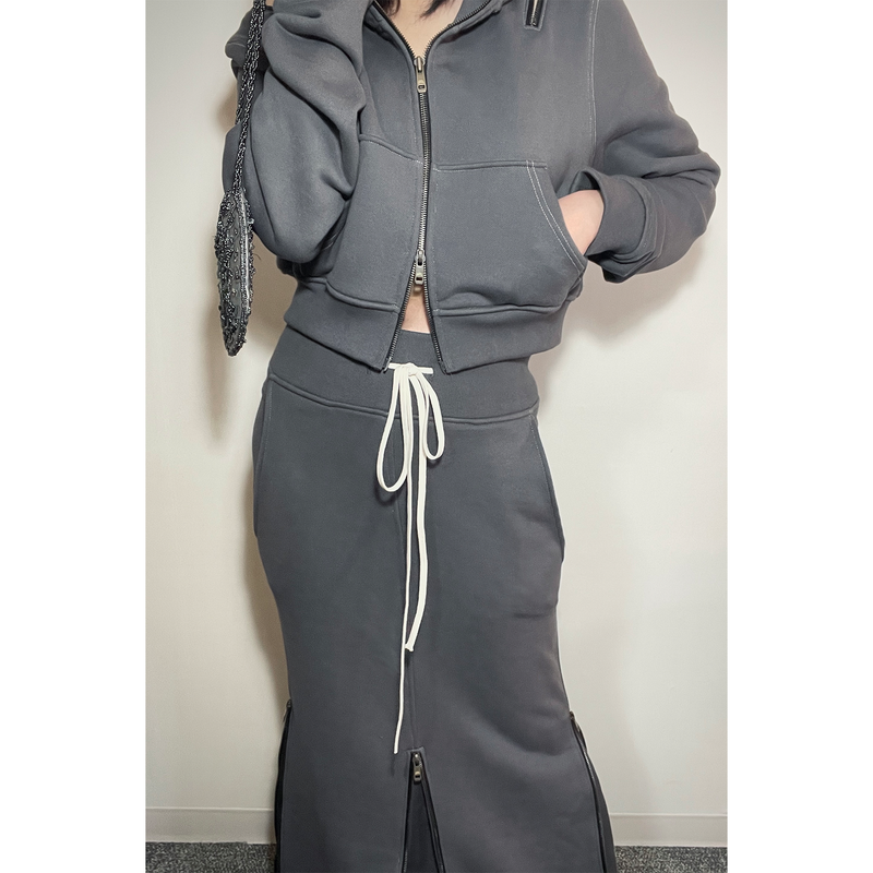 ANTIQUE ZIPPER MAXI SKIRT