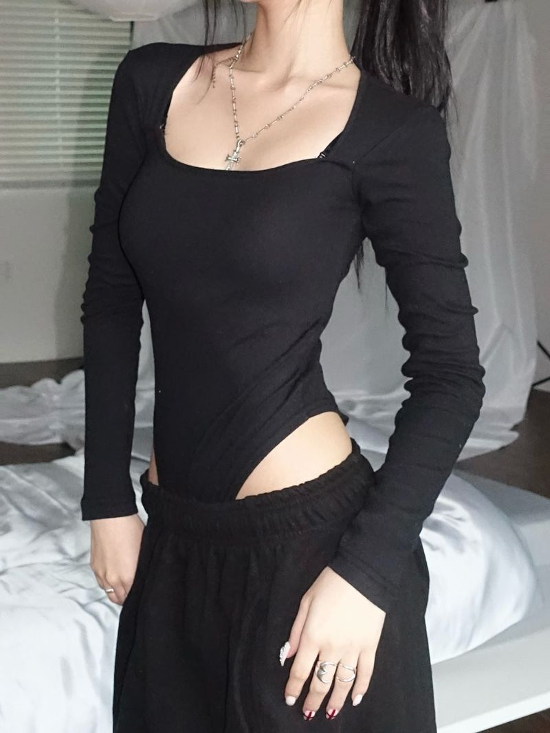 Slim fit body suit Top