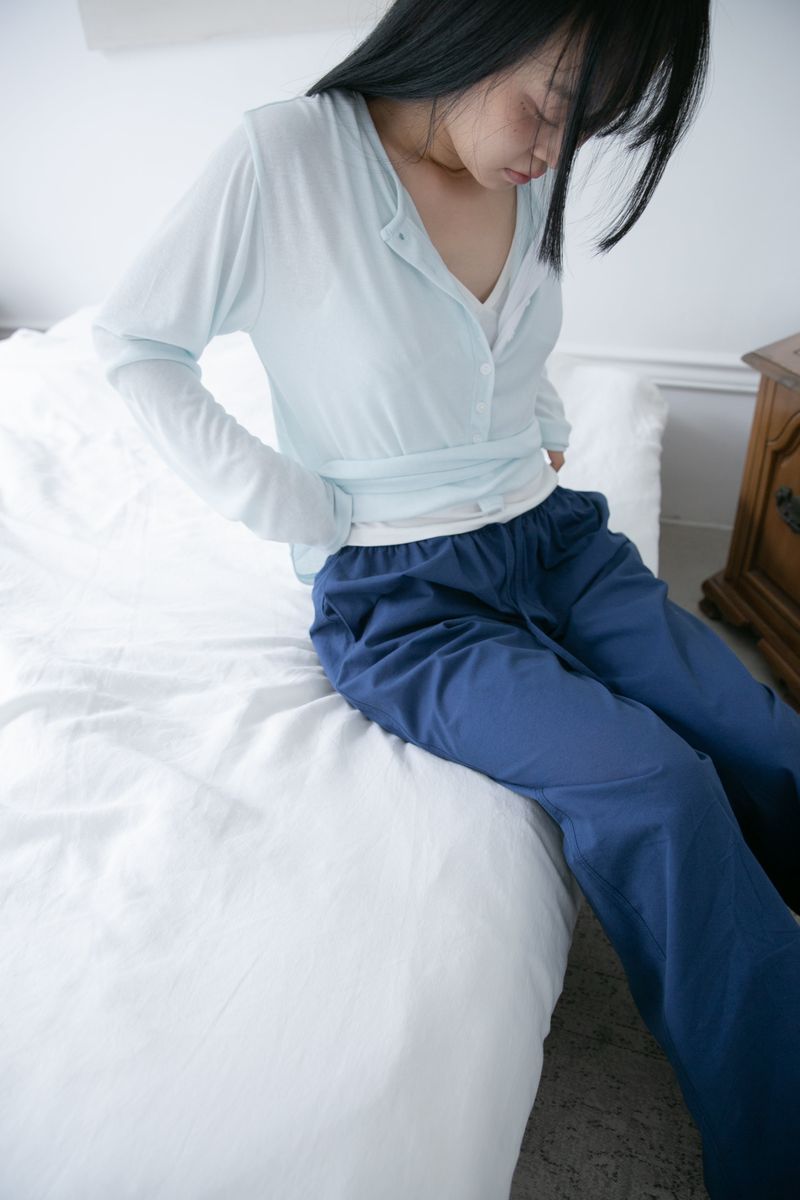 button line see-through loose top(4colors)