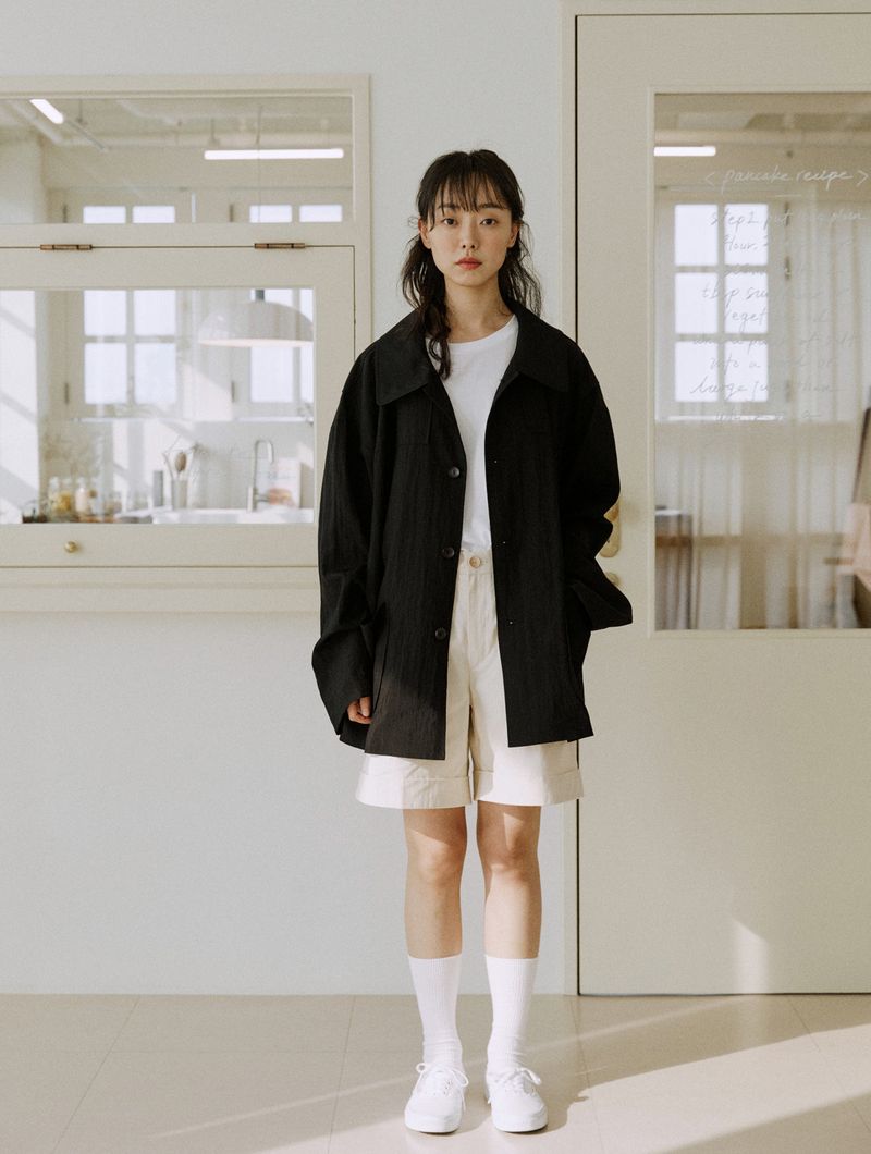 unisex duffle jacket black