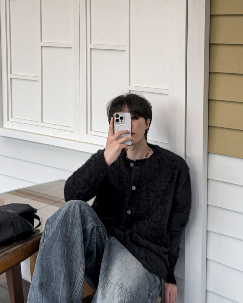 Halo Angora Round Cardigan