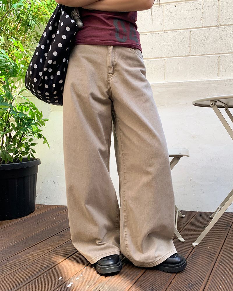 Carcl wide long cotton pants