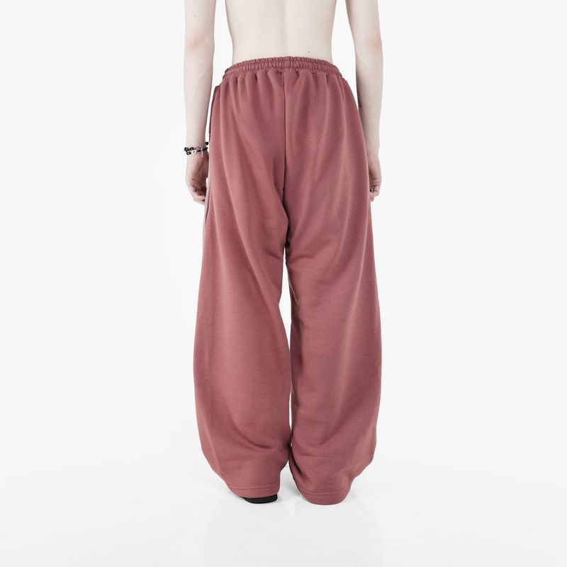 HIERARCHY STUDIOS TMTNW - Dusty Pink Four Stripes Baggy Pants