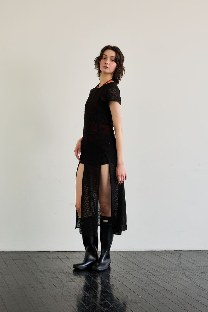 WITTY KNIT ONE-PIECE / BLACK