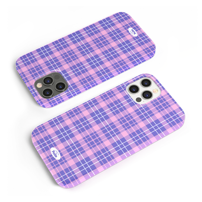 【MADE】Check glossy hard Phone case