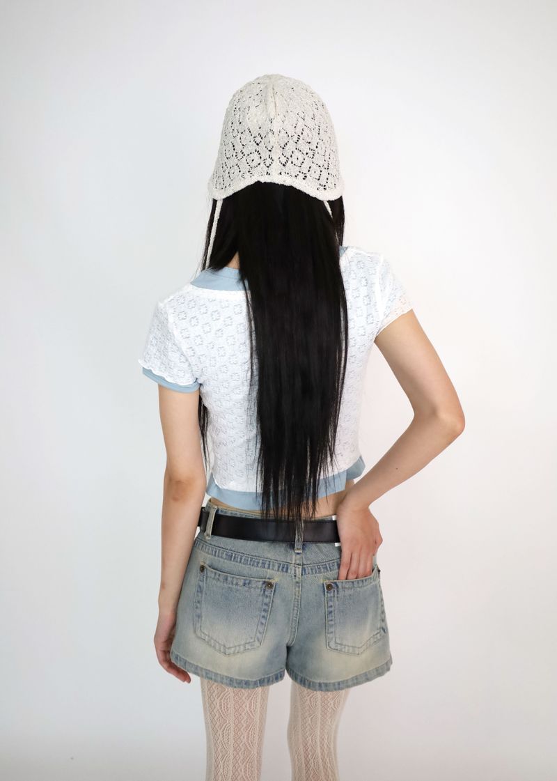 Basic Washed Short Denim Shorts