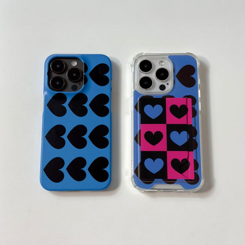 Heart Pattern Blue (Card Pocket Case)