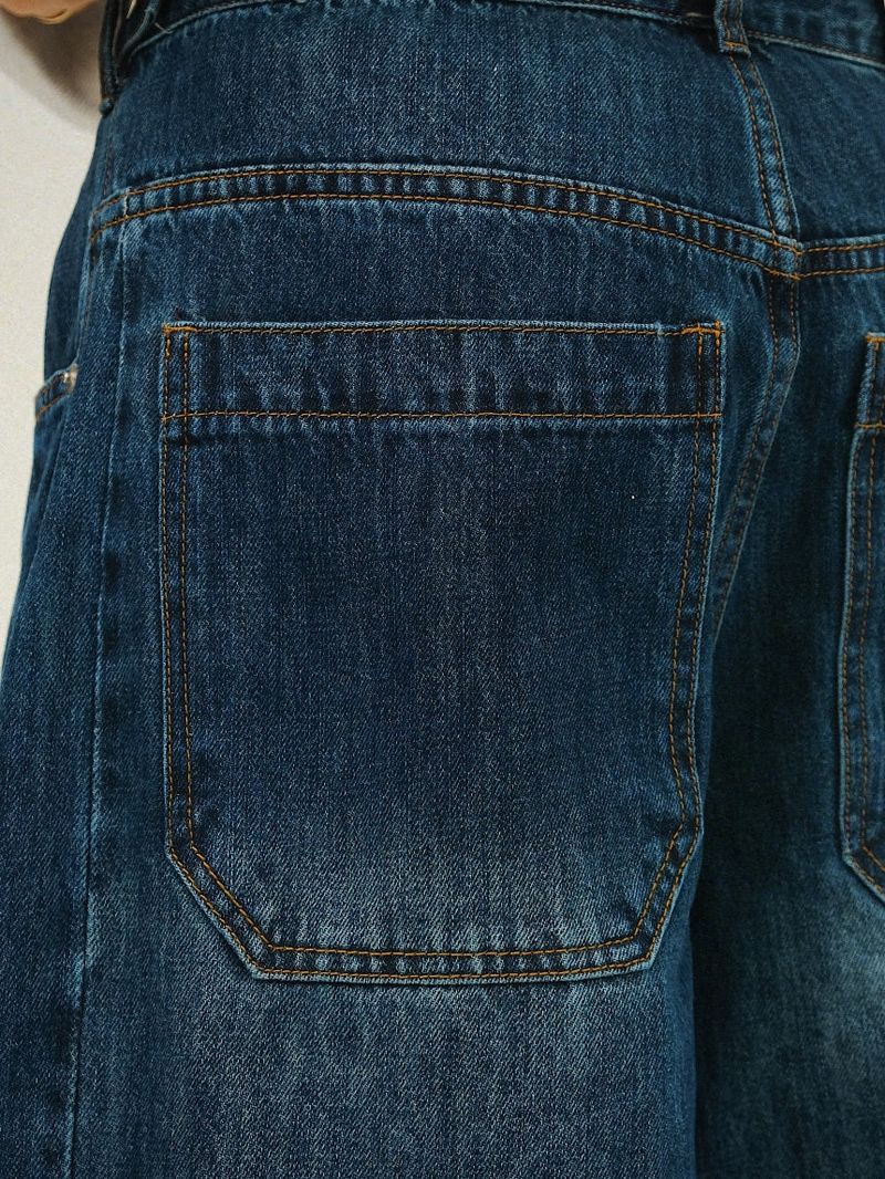 BD Side Button Balloon Denim Pants
