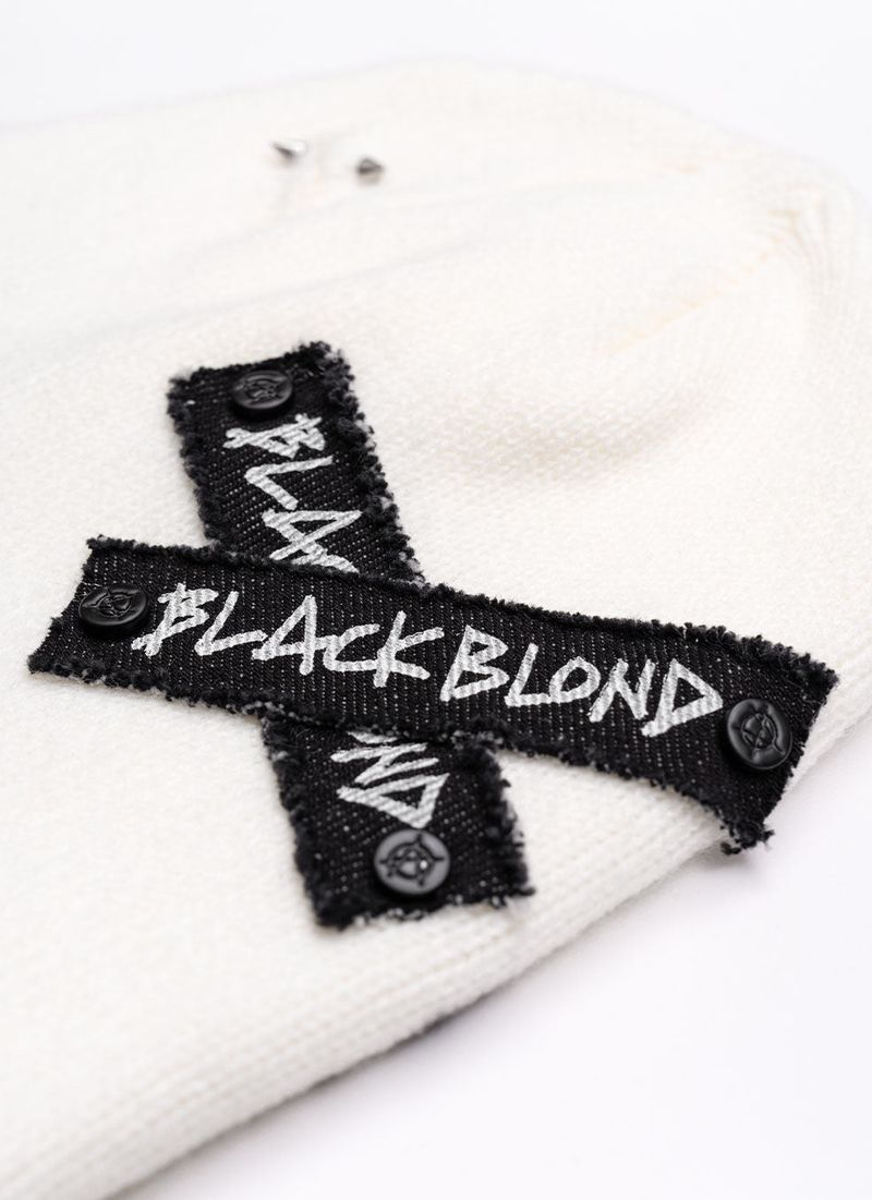 BBD Hand-stitched Graffiti Logo Beanie (White)