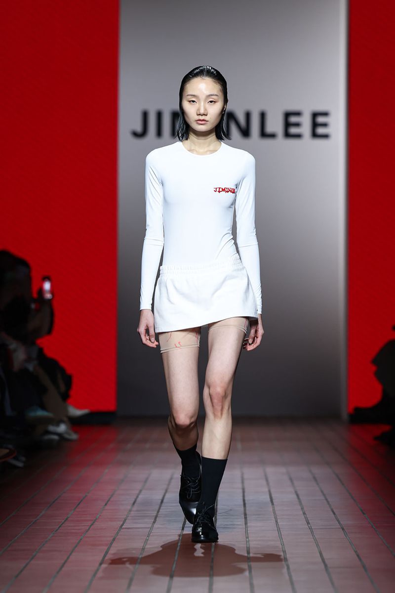 JIMINLEE（ジミンリ）の「[MADE]ハーフカットアウトジャージスカート（スカート）」