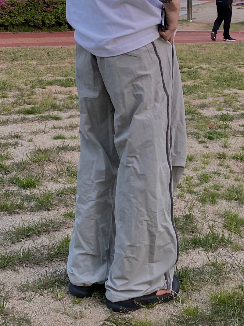 Piping Track Nylon Pants 5C
