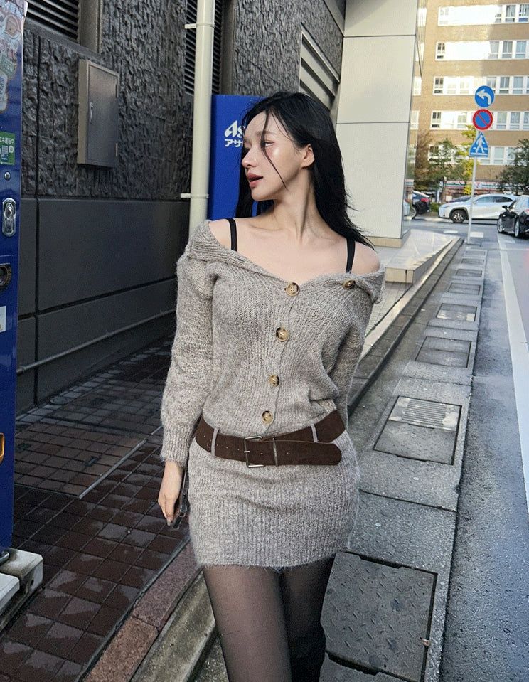 hatsukoshi（ハツコシ）の「Soft Belt Knit ops（Dresses）」