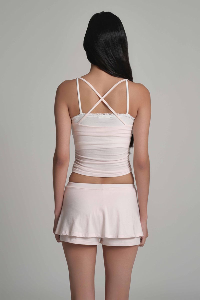 Strawberry milk wrap skirt, Pink