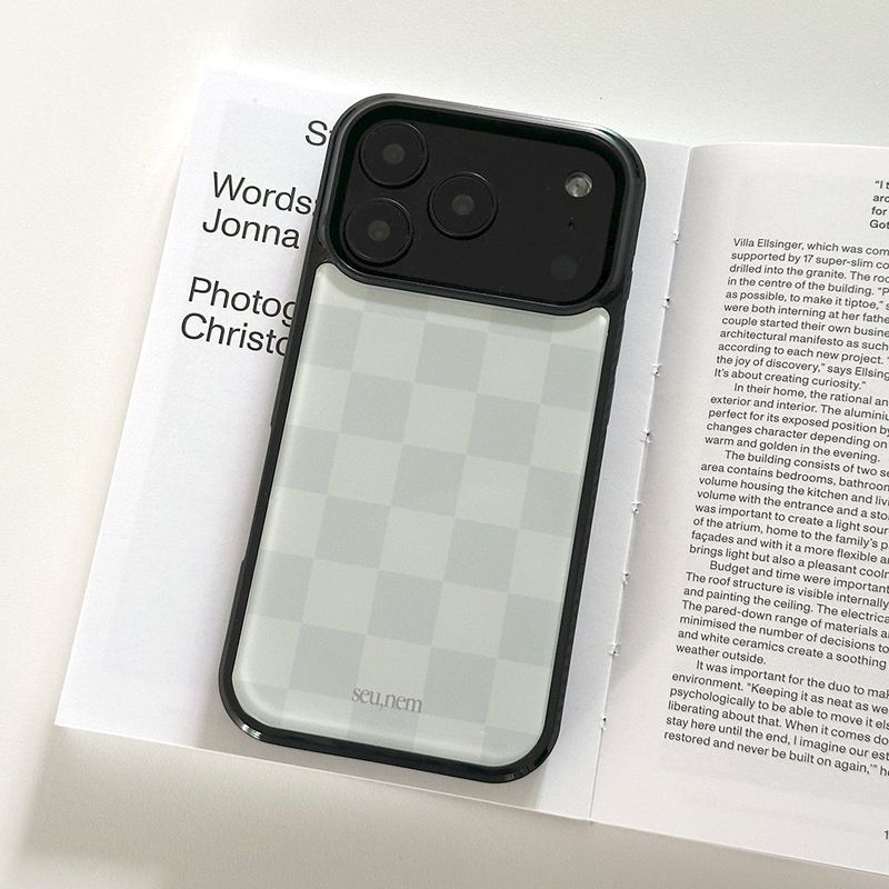 SUN CASE GRAPHIC CHECKER BOARD LIGHT GRAY