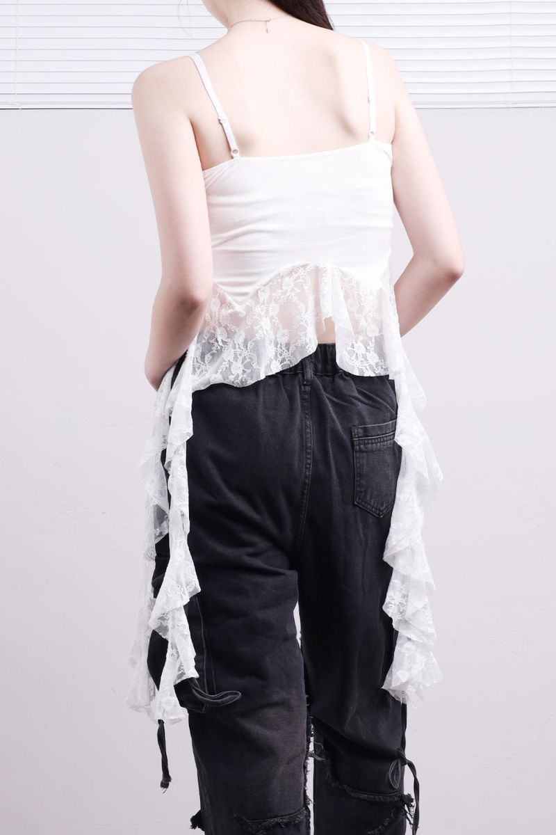 Bella Lace Uneven Sleeveless