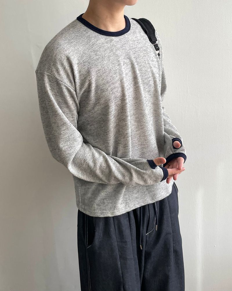 Lav Crop Contrast Knit