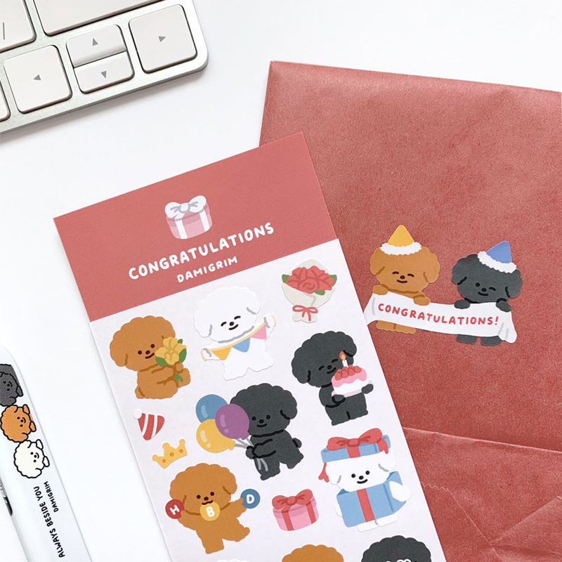 【1+1 SET】 Congratulations Sticker