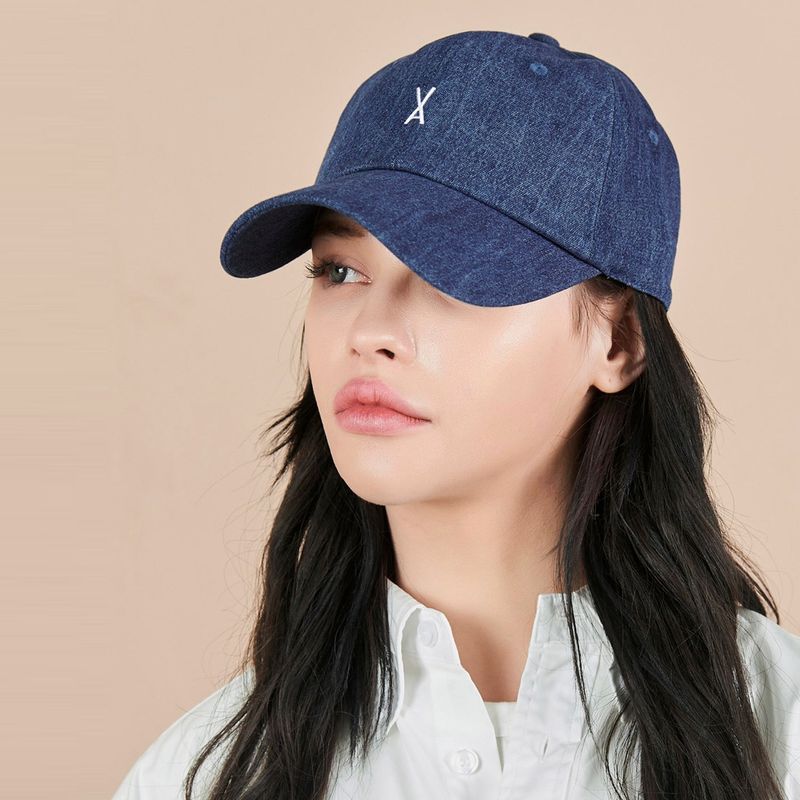Varzar Logo Over Fit Denim Ball Cap indigo