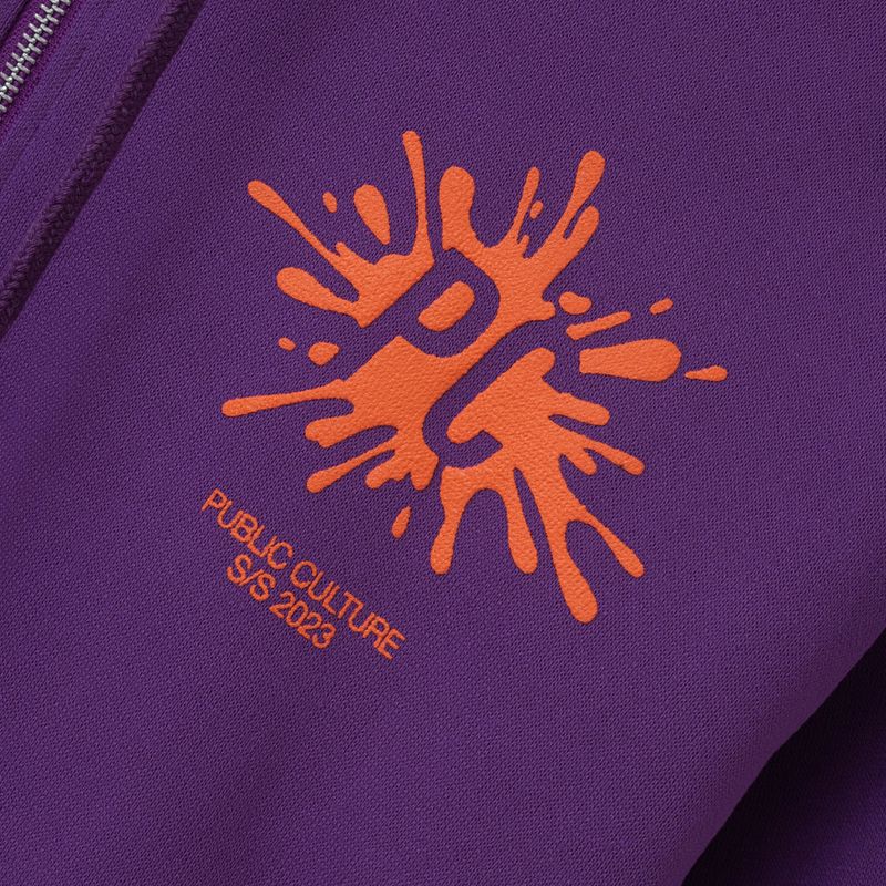 Splash Zip Up Hoodie - Dark Purple