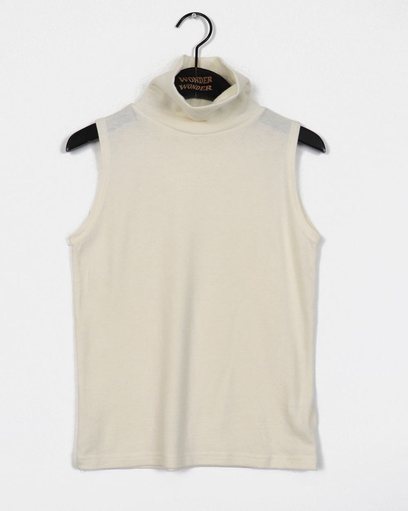Kunz Wool angora inner turtleneck sleeveless