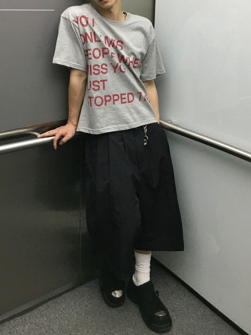 Trying Lettering Crop Short Sleeve T-shirt 4C