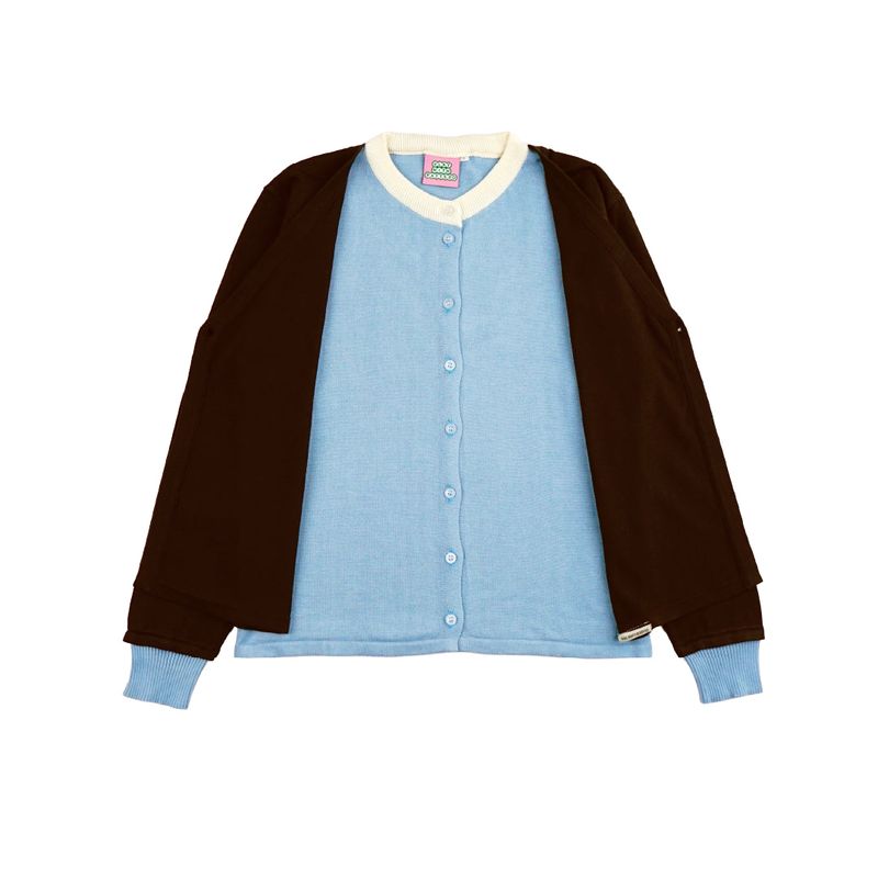 Lumen Layered Cardigan - Choco Blue Size 1