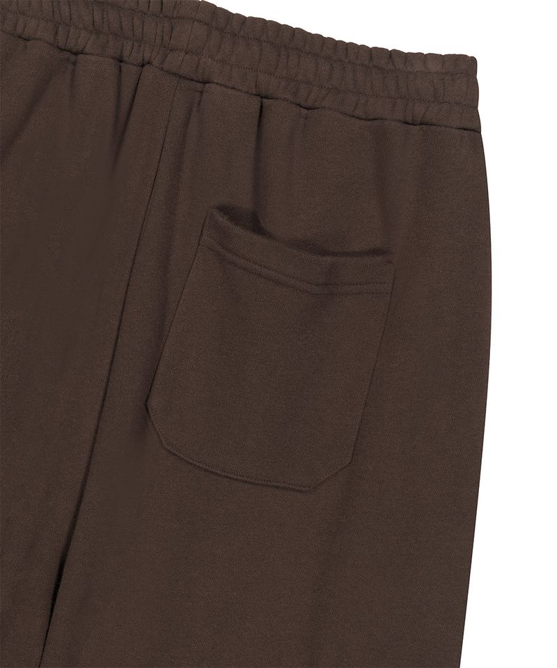 TWO-TUCK WIDE SWEAT PANTS_BROWN