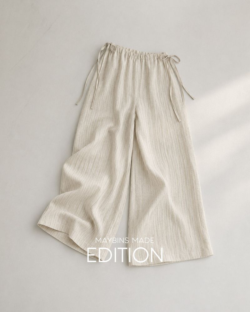 MADE. Breeze linen stripe pants