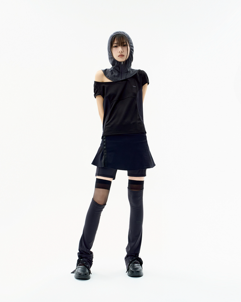 Detachable Collar T-shirt / Black