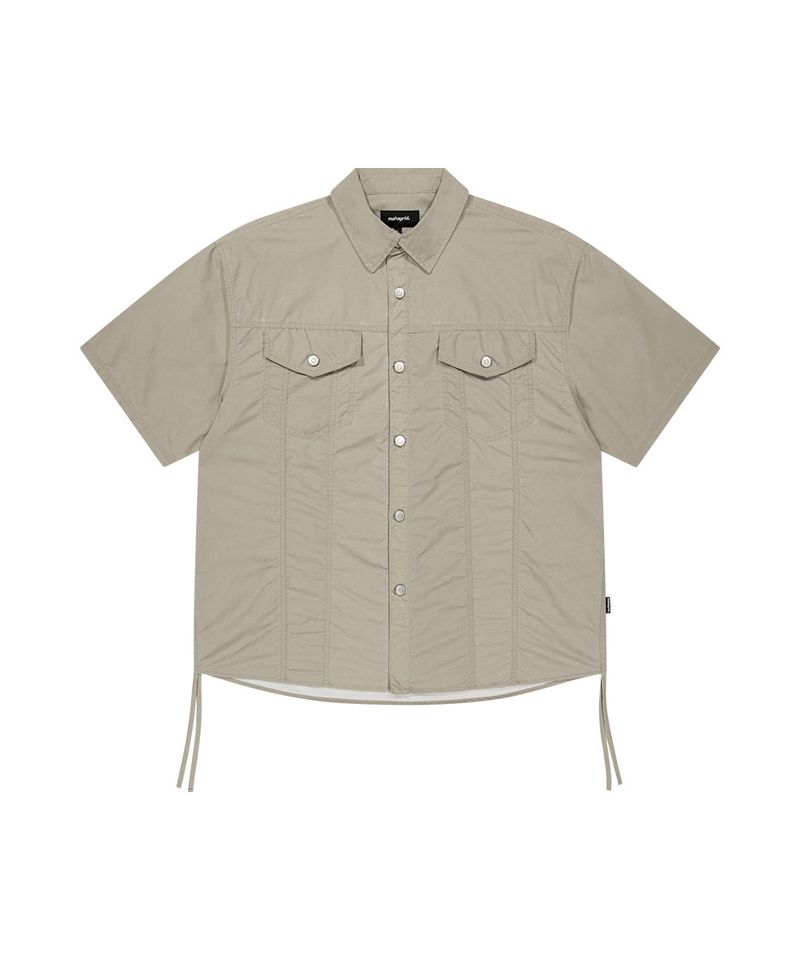 mahagrid（マハグリッド）の「NYLON TRUCKER HALF SHIRT（Tops）」