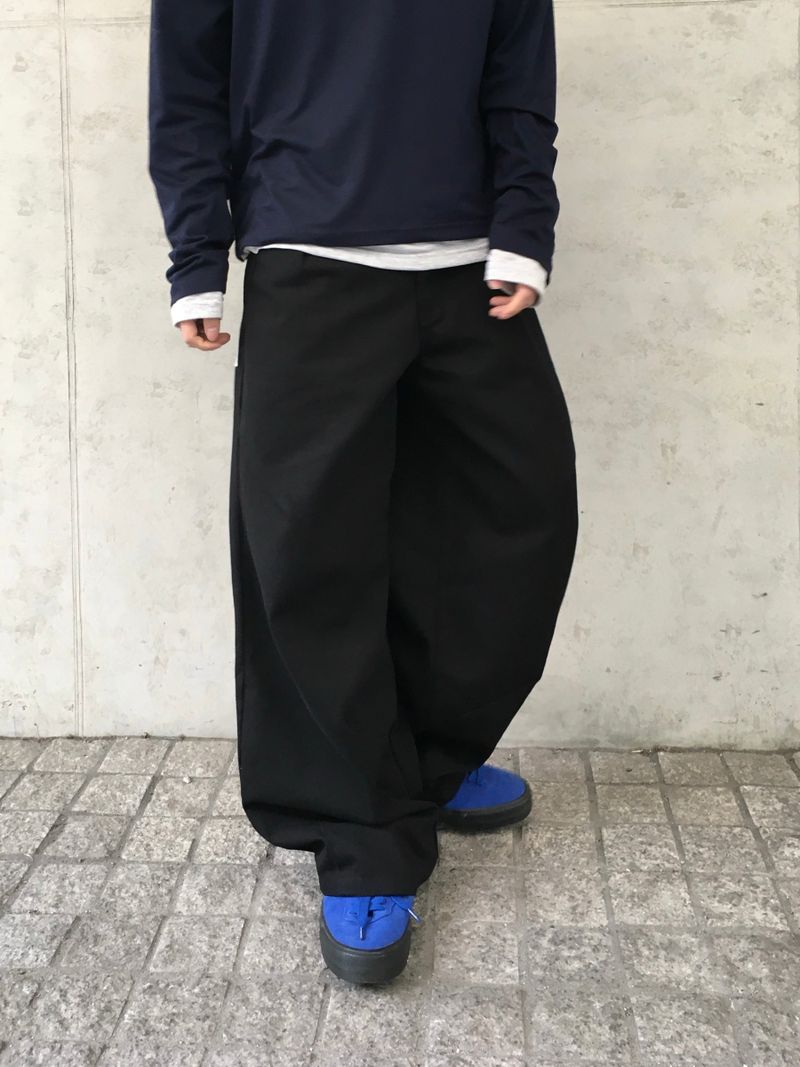 Numbering 92 Embroidered Cotton Wide Pants 3C