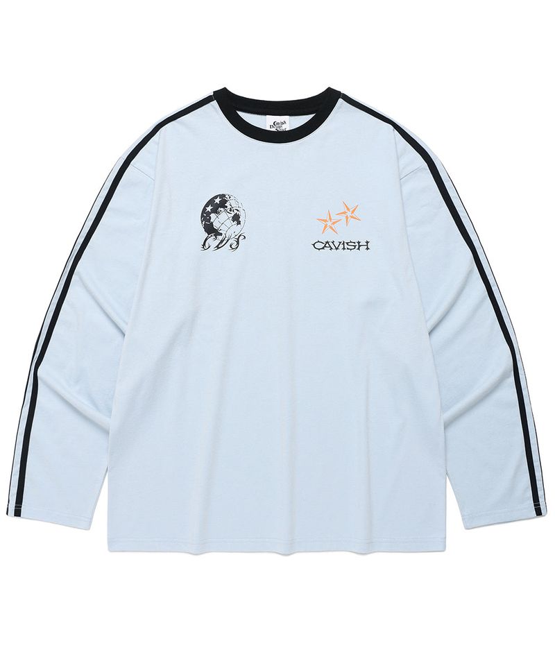 cavish（カビシ）の「GLOBE FOOTBALL LS TEE BLUE(CV2FSUT552A)（Tops）」
