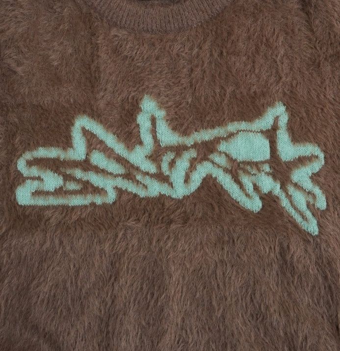 Wing angora touch knit