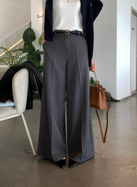 Lesen Tension Wide Slacks / 4 colors