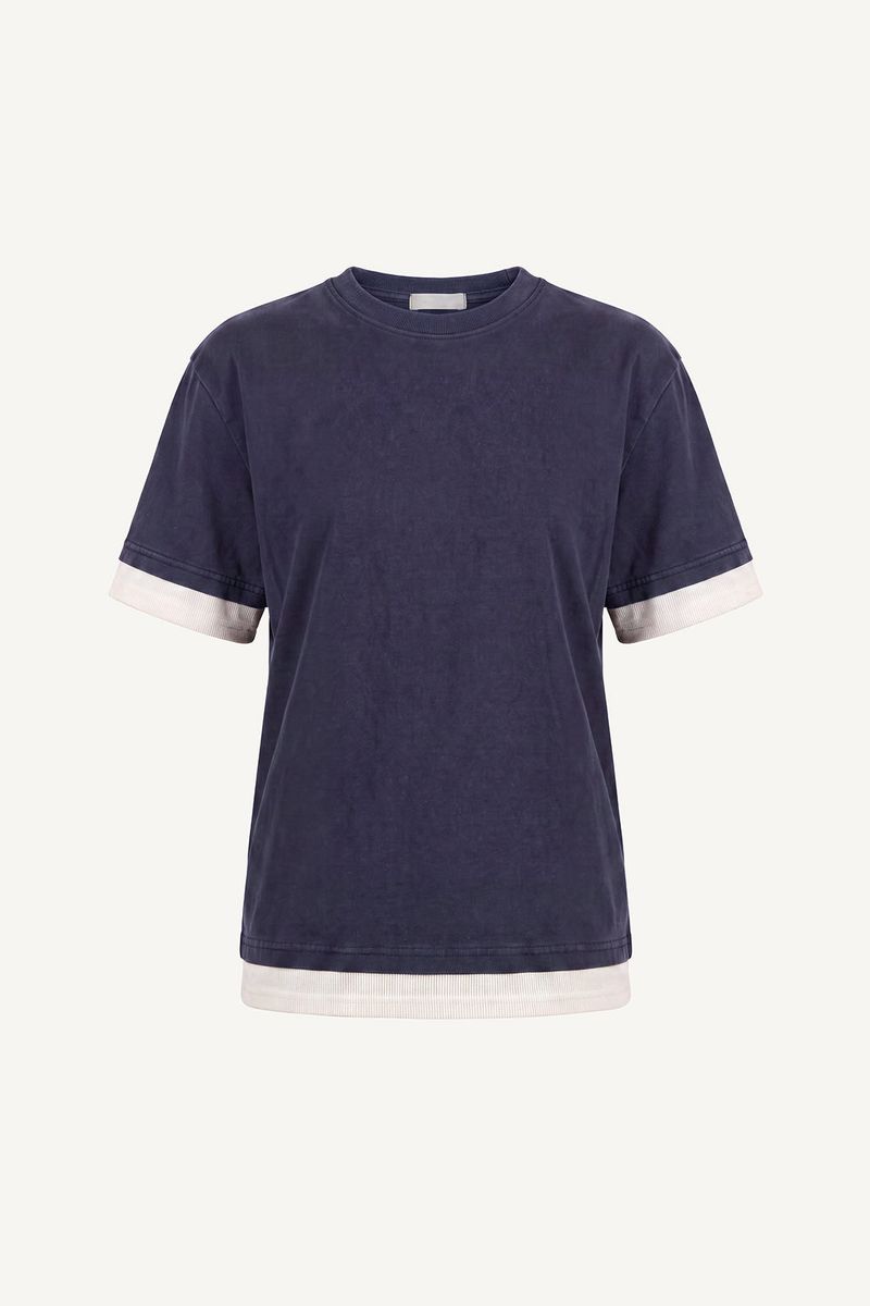 Iron rule layered vintage T-shirt