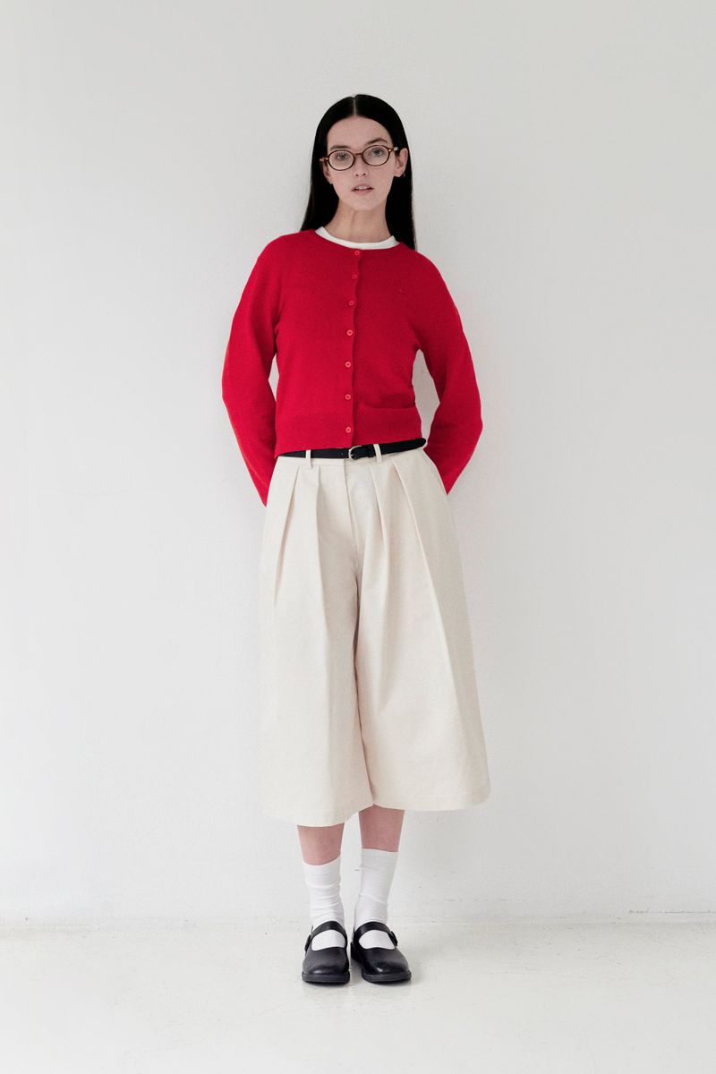 KIRSH PLAIN SOFT TOUCH CARDIGAN [RED]