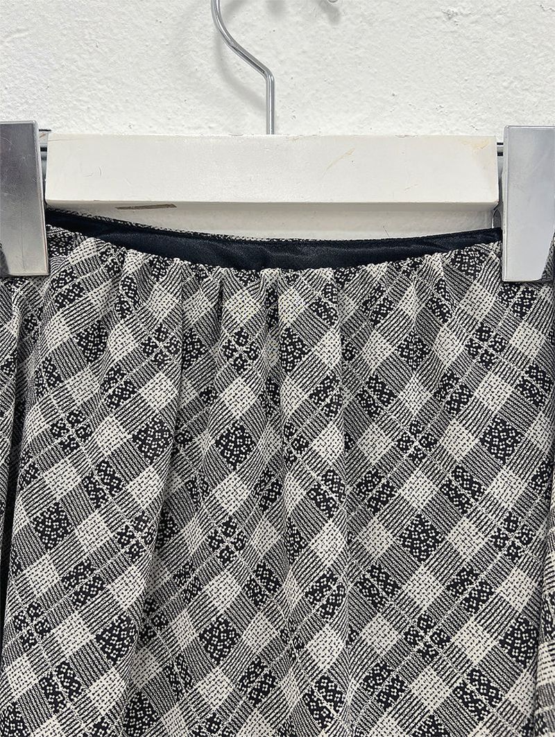 CHECK CHIFFON MINI SKIRT (4C)