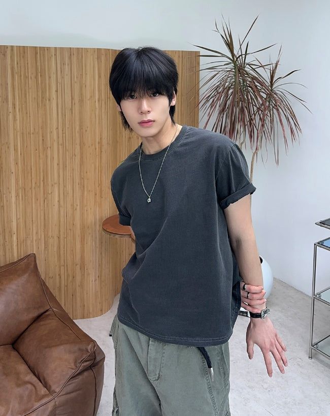 SATIIIZ（サティーズ）の「Kuen Pigment Crop Short Sleeve Tee（Tops）」