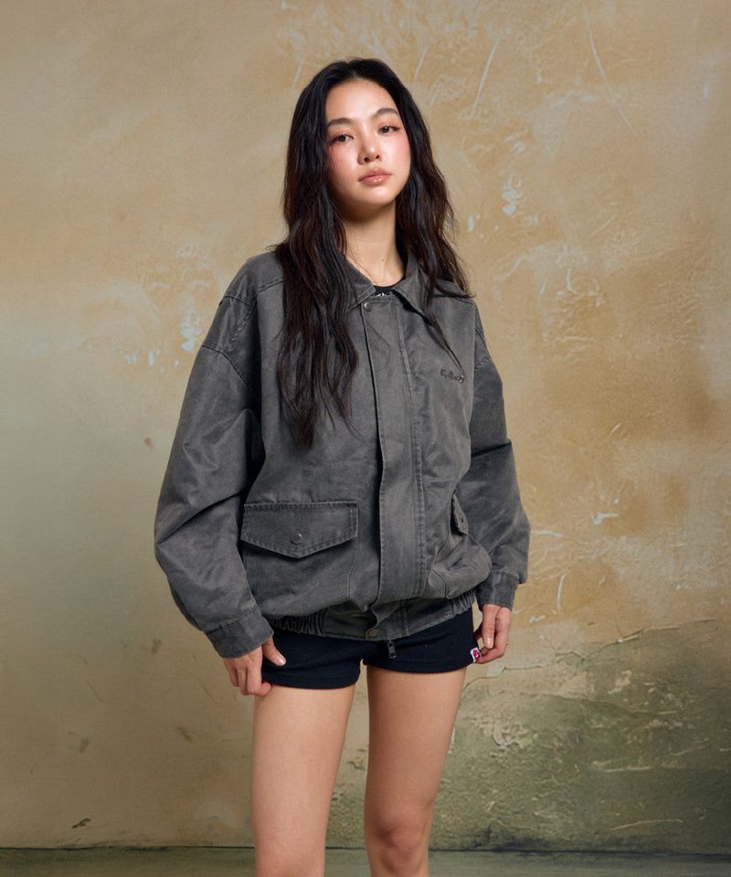 CALLOUT WASHED JACKET / GRAY