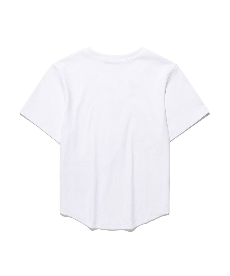 Messy Kiss Logo App Tee White(cream) (KIB6MFT504B)