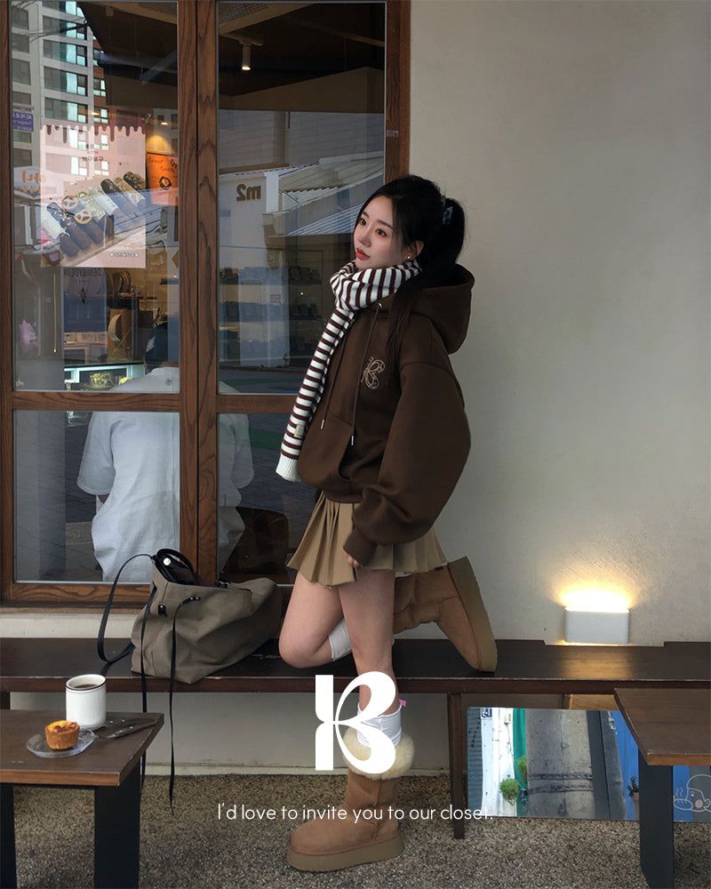 BEIDELLI（ベイデリー）の「[ORIGINAL] Wrapping Leopard Fleece Hoodie（Tops）」