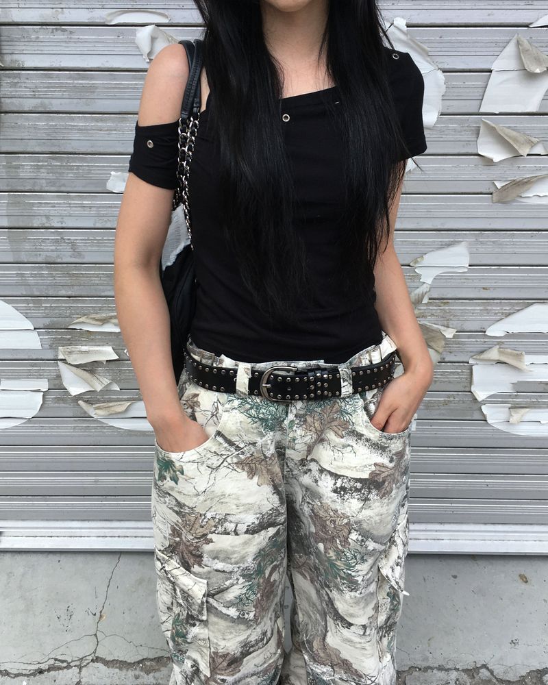 Tree camo button pants